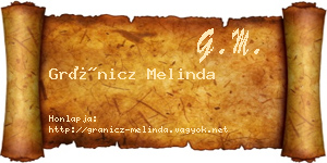 Gránicz Melinda névjegykártya